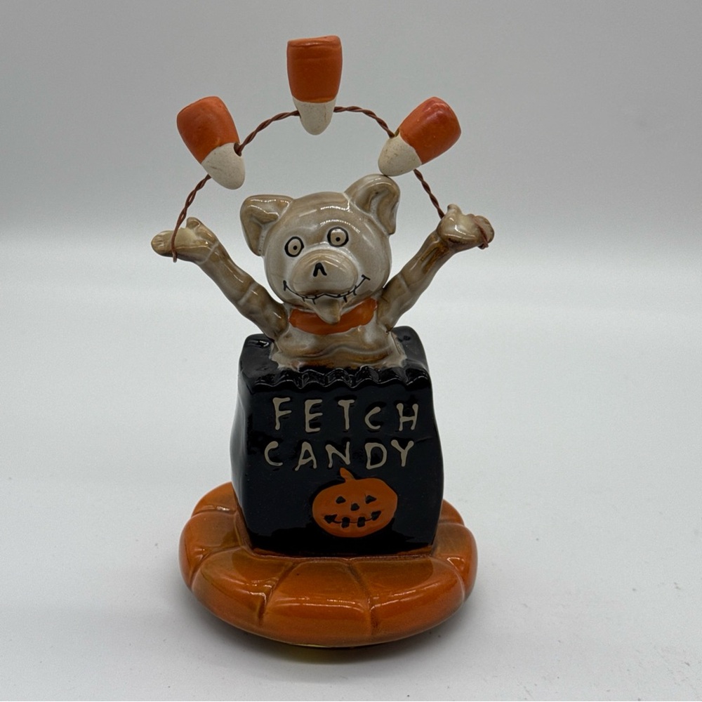 Yankee Candle Halloween Dog Figurine - Black and Orange